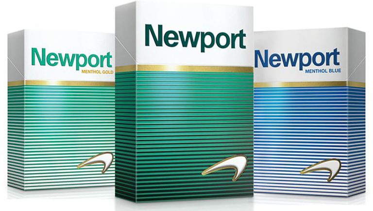 cigarette shop tulsa display of newport menthol gold, classic green, and menthol blue packs showing flavor and packaging differences